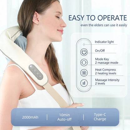 Luxury Wireless Neck & Shoulder Massager™
