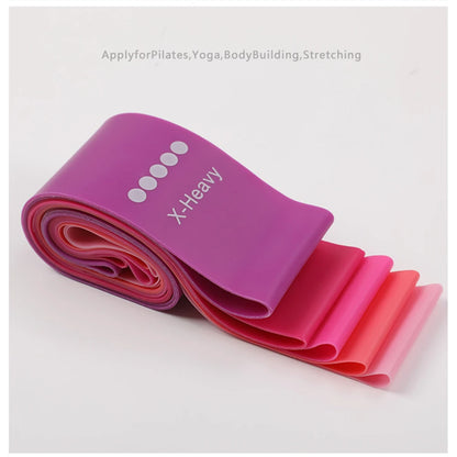 5 Levels TPE Resistance Bands Set – Fitness Exercise Bands for Home Workout, Yoga, Pilates, Physical Therapy, Strength Training