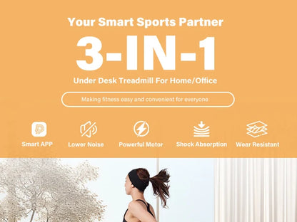 300lbs Treadmill for Home 2.5HP Treadmills Walking Pad LCD Digital Data Display 2in1 Walking Running Fitness Exercise Machine
